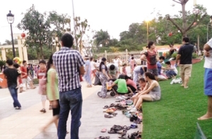 Cỏ nhân tạo sân vườn được dùng trong công viên Nghĩa Đô Cỏ nhân tạo sân vườn được dùng trong công viên Nghĩa Đô