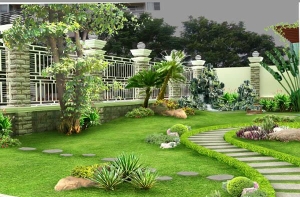 Cách trang trí lối đi sân vườn với cỏ nhân tạo Cách trang trí lối đi sân vườn với cỏ nhân tạo