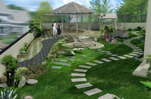 Một số lưu ý khi thiết kế tiểu cảnh sân vườn cỏ nhân tạo biệt thự Một số lưu ý khi thiết kế tiểu cảnh sân vườn cỏ nhân tạo biệt thự