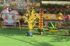 Trang trí Tết 2021 độc đáo cùng cỏ nhân tạo Trang trí Tết 2021 độc đáo cùng cỏ nhân tạo