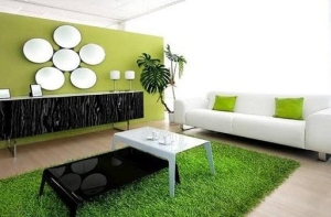 Cách trang trí cỏ nhân tạo cho phòng khách độc và lạ hiện nay